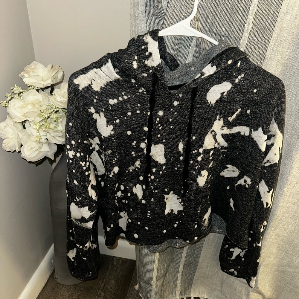 Black and White Splatter Hoodie